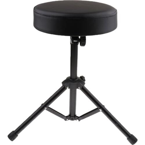 Foldable Drum Stool Seat Height Adjustable Round Drum Chair Tripod Base