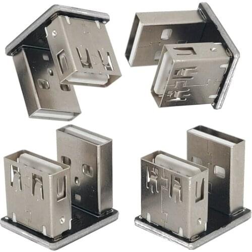 USB 2.0 Connector 180 270 Degree USB Adapter USB A Male to Type A Female Gender 90 Degree Cable U Extension Converter