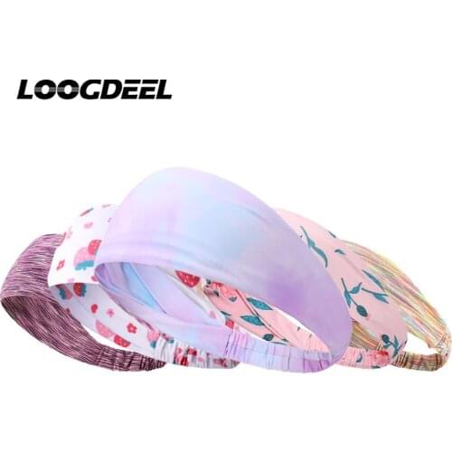 LOOGDEEL Sports Headband Quickly Absorb Sweat Breathable Skin-friendly Cycling Running Yoga Fitness Elasticity Bandana Women