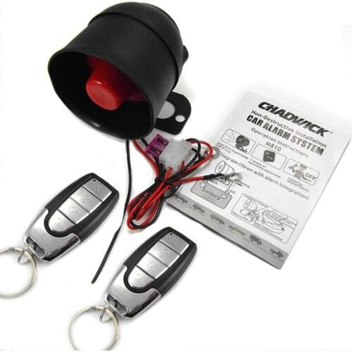 Universal 12V Car Alarm System With ACC/Vibration/Trunk/Door Trigger Alarm Functions Easy Installation M810-8115