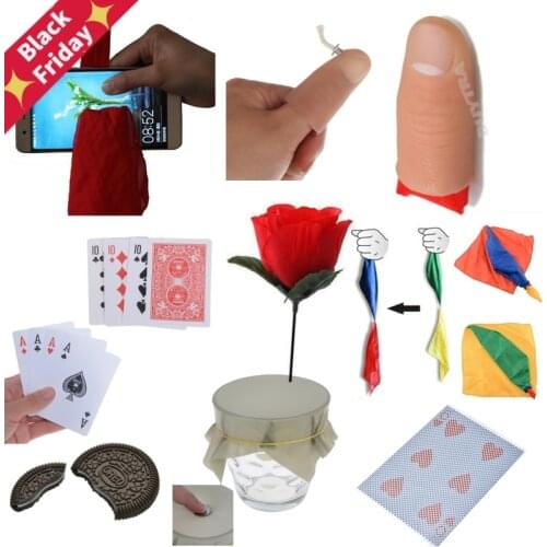 Magic Close-Up Cookie Street Trick Biscuit Bitten Magic Smoke Poker Cards Appearing Finger Joke Mystical Fun Toy