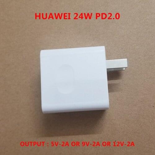 Original 24W PD Charger Fast Charging Power Adapter Type-C For HUAWEI MateBook E P10 Plus P20 P30 Mate 9 10 20 Pro Honor V10 V20
