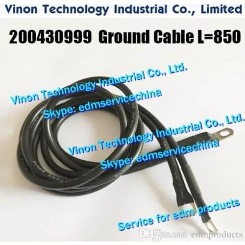 200430999 edm Ground Cable L=850mm for ROBOFIL 200/400/600 machine. Charmilles 200.430.999, C430999, 430.999 EDM Power supply