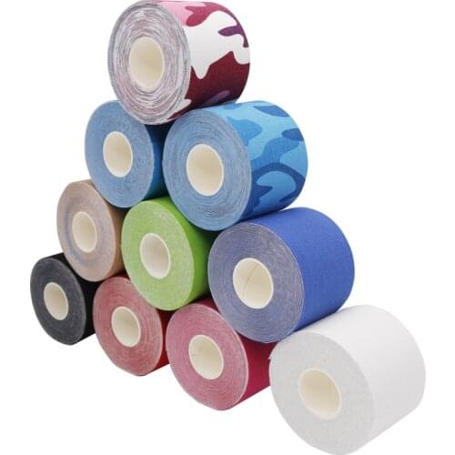 Kinesiology Tape Athletic Recovery Elastic Tape Muscle Pain Relief Knee Pads Support for Gym Fitness Bandage Cinta Correr