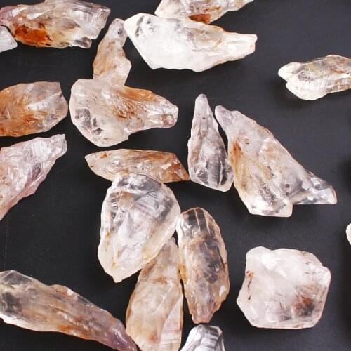 1Lot Natural Stones Rare White Titanium Quartz Rough Stones Point Pendants Raw Crystals Black Hairstone Healing Carving Material