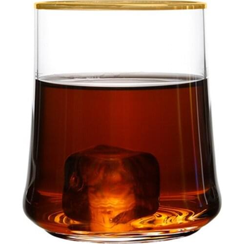 1 Pc Multi-Colored Crystal Threaded Wine Glass Whiskey Cocktail Short Beer Milk Cup Kitchen Drinkware