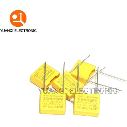 10pcs 275VAC X2 Safety capacitor 275V 10mm 15mm 22.5mm 27.5mm 0.022UF 0.047UF 0.1UF 0.22UF 0.47UF 0.68UF 1UF Polypropylene film