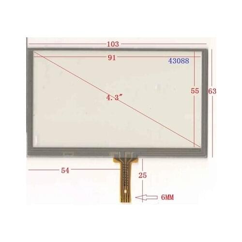43088 new 4.3 inch touch screen 103*63 mm GPS 1.25 welding vehicle navigation interface