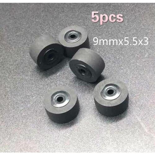 5pcs 9mmx5.5x3 retractor press belt pulley rubber audio pressure recorder cassette deck pinch roller tape cassette deck Stereo