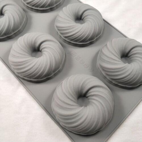 9-cavities Spiral cupcake Silicone Mold Soap mold DIY Baking Tools 3D Bread Pastry Mould Pizza pan Mould