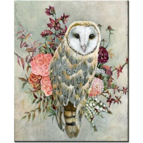 Diy birds diamond mosaic owl flowers diamond painting full round resin diamond embroidery animal new 2019 hot home decor gift