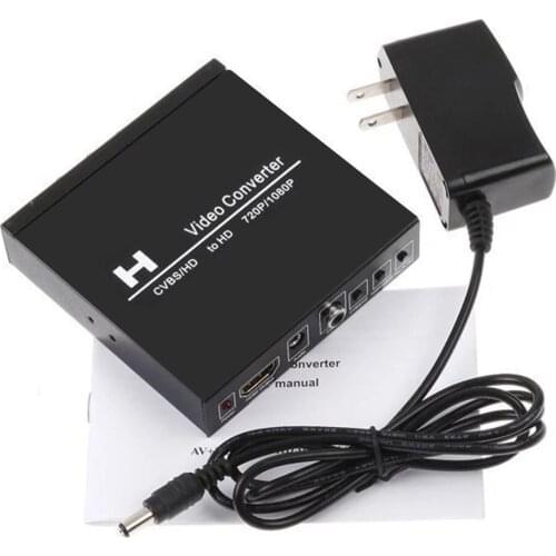 Full HD 1080P HDMI-compatible CVBS AV Audio Video Converter Adapter for PS3 PS4 PS5 Xbox DVD Laptop PC To TV Monitor Projector