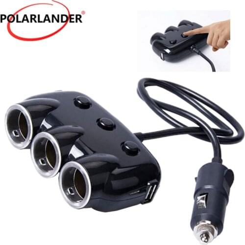 Car charger Mini Universal Triple USB Car Vehicle Charger Adapter USB Socket 3 Port Car-charger 2.1A 2A