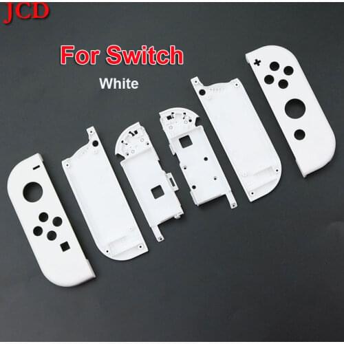 JCD White Case for Nintend Switch NS NX Joy Con Controller Replacement Housing Shell Cover Case w/Right Left Middle Frame Button