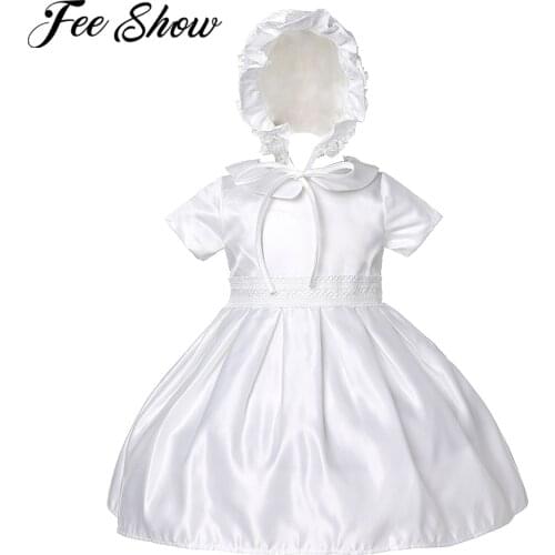 White Baby Girls Newborn Formal Suit Christening Baptism Dress Infants Dress Wedding 1st Birthday Party Clothes Babys Clothing