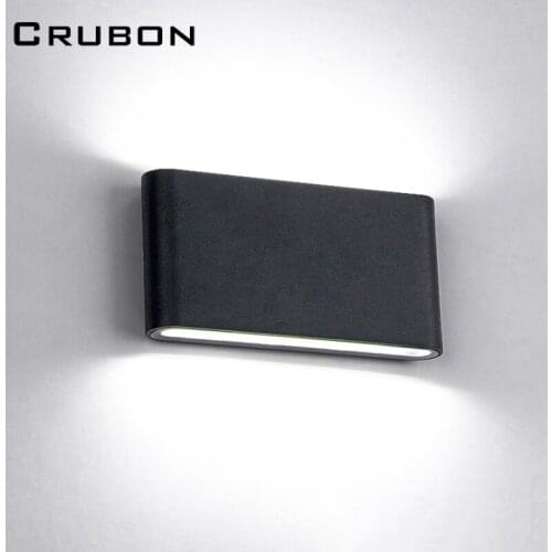 CRUBON 6W/12W LED Wall Lamps IP65 Waterproof Outdoor Wall Lamp Indoor LED Stair Light Corridor Lighitng Bedside Wall Lighting