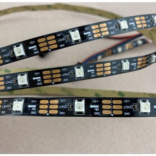 Addressable 5m 30LEDs/m DC5V WS2812B led pixel strip,NON-waterproof,with 30pixels/M;BLACK PCB