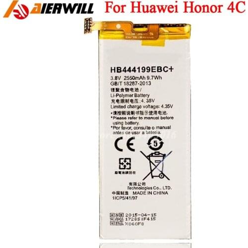 HB444199EBC+ Battery For Huawei Honor 4C C8818 CHM- CL00 CHM-TL00H CHM-UL00 G Play Mini Batterie Accumulator 2550mAh