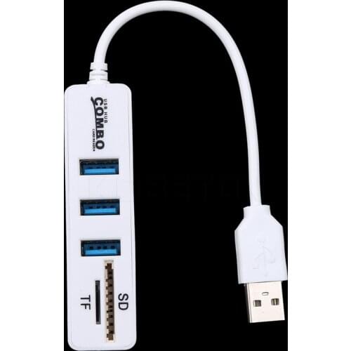 KEBETEME Hot sale 2 in 1 Combo Super Speed USB 2.0 3 Port Splitter HUB+USB Card Reader wholesale
