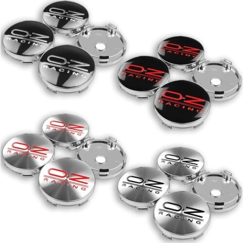 4PCS 56MM 60MM OZ Racing Car Wheel Center Hub Caps Badge Emblem Sticker Decal Wheel Dust-proof covers Car accessories