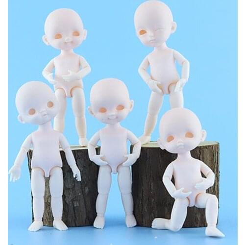 New 16cm 13 Movable Jointed Dolls Toys Mini Bald Head BJD Baby Doll DIY Naked Nude Body Dolls Toy for Girls Gift