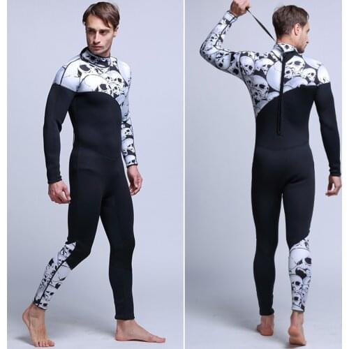 3mm Mens Wetsuit Full Body Long Sleeve for Scuba Diving Surfing Snorkeling Thick Warm Neoprene Wetsuit Black S/M/L/XL/XXL