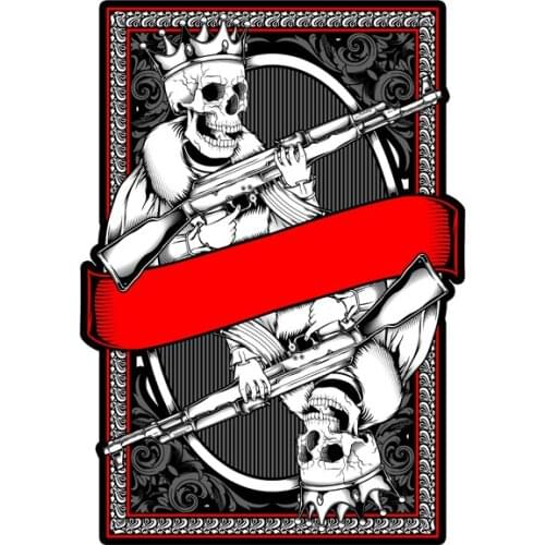 Dead ace playing cards AK KING hot rod sticker decal # 04017