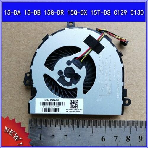 Laptops Computer Replacements CPU Cooling Fan Fit For HP 15-DA 15-DB 15G-DR 15Q-DX 15T-DS C129 C130 Series Laptops