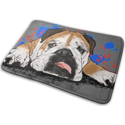 Chuck Mat Rug Carpet Anti-Slip Bedroom Entrance Door Mat Bulldog English Bulldog Bully Dog Pets Pet
