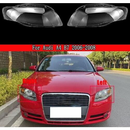 Car Headlight Lens Transparent Car Headlamp Lens Front Auto Shell For Audi A4 B7 2006 2007 2008