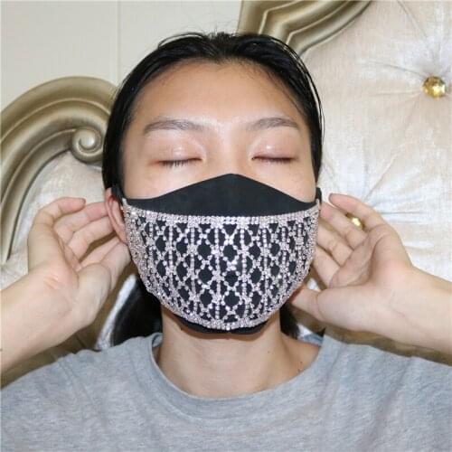 Bling rhinestone crystal luxury face mask jewelry sexy romantic fashion woman mask attending the wedding party prom gift