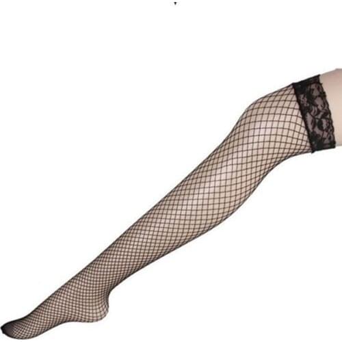 Sexy Lace Fishnet Lingerie Socks Long High School Mesh Stockings Tights Adult Hollow Out Sock Women Pantyhose Club Party Hosiery