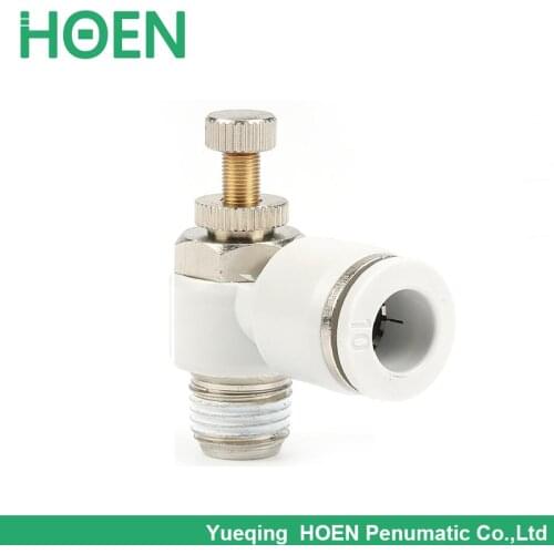 SL 8-03 L-type 8mm Tube Thread 3/8" Throttle Speed Controller Valve Joint Quick Pneumatic Fittings LSC8-03 SL8-03