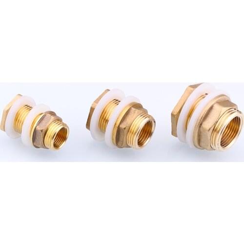 1 PCS Water Tank Connector 1/2"/3/4"/G1 Copper Joint fittings Fish Tank Drainage Male Female Connector