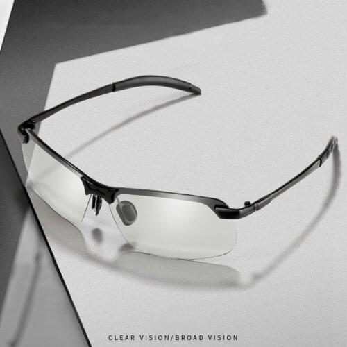 Driving Selection Rectangle Photochromic Polarized Men Sunglasses Women Car Driving Safe Polarizing Male Sun Glasses