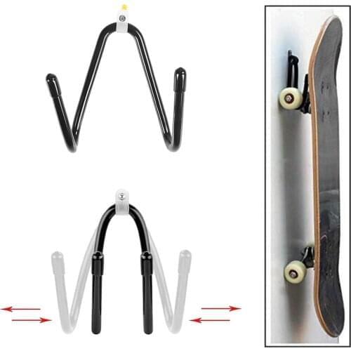2pcs Universal Skateboard Scooter Wall Mount Hook Skateboard Display Flexible Wall Hanger Garage Longboard Storage Display Rack
