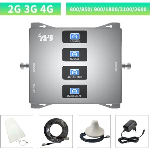 GSM Repeater 2G 3G 4G 850 800 900 1800 2100 2600 LTE Cellular Signal Amplifier 4G Cellular Amplifie Mobile DCS Signal Booster