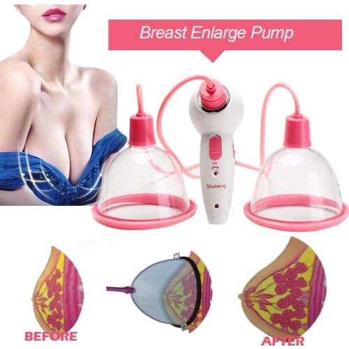 2 Cans Electric Breast Enlargement Device Vacuum Pump Cup Breast Massager Enhancing Cupping Machine Nipple Enlarge Instrument
