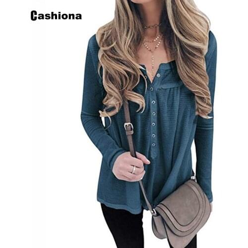 Plus size 3xl Ladies Elegant Leisure Casual T shirt Patchwork Buttons Womens Top Vintage 2020 Autumn Tees shirt Pullovers Femme