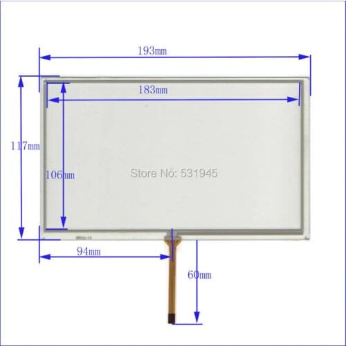 ZhiYuSun Compatible ZCR-1503 8 Inch Touch Screen 193mm*117mm 8 GPS GLASS 193*117 for tble compatible or gps touch