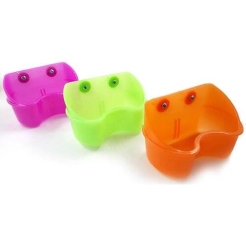 1PC Parrot Food Bowl Reusable Plastic Bird Cage Bowl Hanging Parrot Bowl With Screw Pet Bird Feeding Supplies клетка для птиц