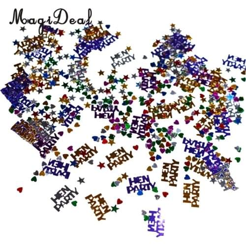 1 Pack Foil Hen Party Letter Love Heart Star Design Party Table Confetti Sparkle Tabletop Sprinkles Adults Hen Stag Night 15g