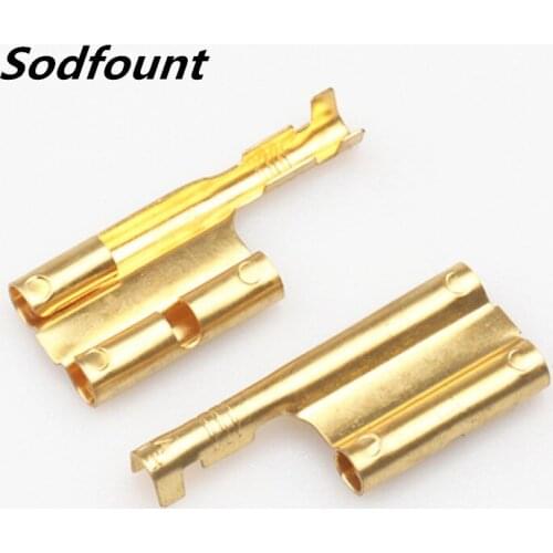 100pcs H62 brass tinned 3.5mm automotive terminal Automotive connector L type terminal DJ227-3.5A