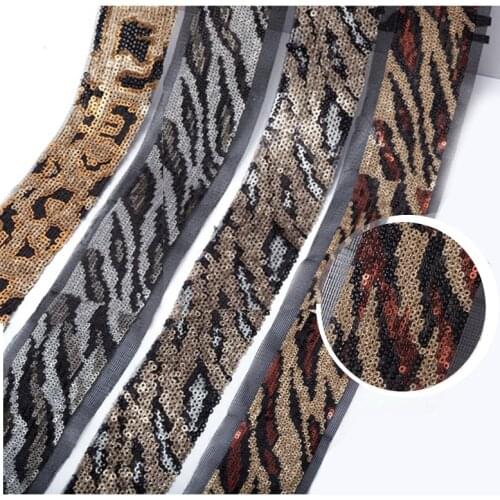 2yards Fashion Mesh Bar Code Sequins Webbing Ribbon Tape clothing Decora Embroidered Lace Trims DIY handmade Sewing Accessories