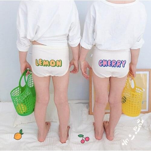 3Pcs/lot Kids Panties For Girls Boys Cotton Cute Underwear Baby Briefs Toddler Funny White Shorts Underpants Children Clothing