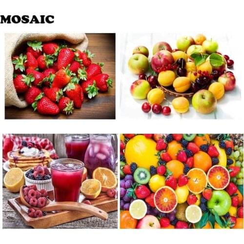 Diamond painting,DIY handmade fruit mosaic paintings,full square 5d diamond, all drilling,unfinished cross-stitch,kitchen decor