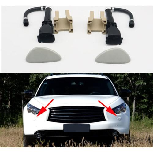 Car Head light Washer Nozzle Spray Pump Actuator with Cover Cap For Infiniti FX35 FX37 FX50 FX50S 2008-2013 QX70 QX70S 2014 2015
