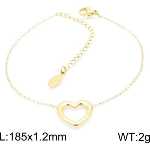 Free Shipping Stainless Steel Jewelry Simple Heart Charm Bracelet 3 Colors Hot For Choose Fashion Gift BBJZDKAF