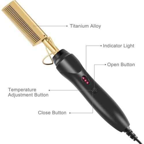 Safe And Practical Anti-scalding Electric Hair Curling Comb Dry And Wet Portable Multifunctional Straight Curling Roller