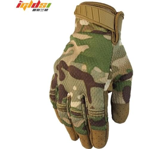 Mens Touch Screen Camouflage Tactical Gloves Hard Knuckle Army Military Gloves Breathable Full Bicycle Combat Mittens Glove